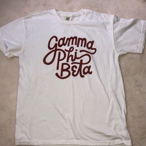 Comfort Colors Tops - White gamma phi beta T-shirt Comfort Colors Tops - White gamma phi beta T-shirt